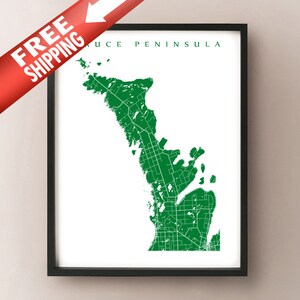 Impression d’affiches cartographiques de la péninsule Bruce, en Ontario