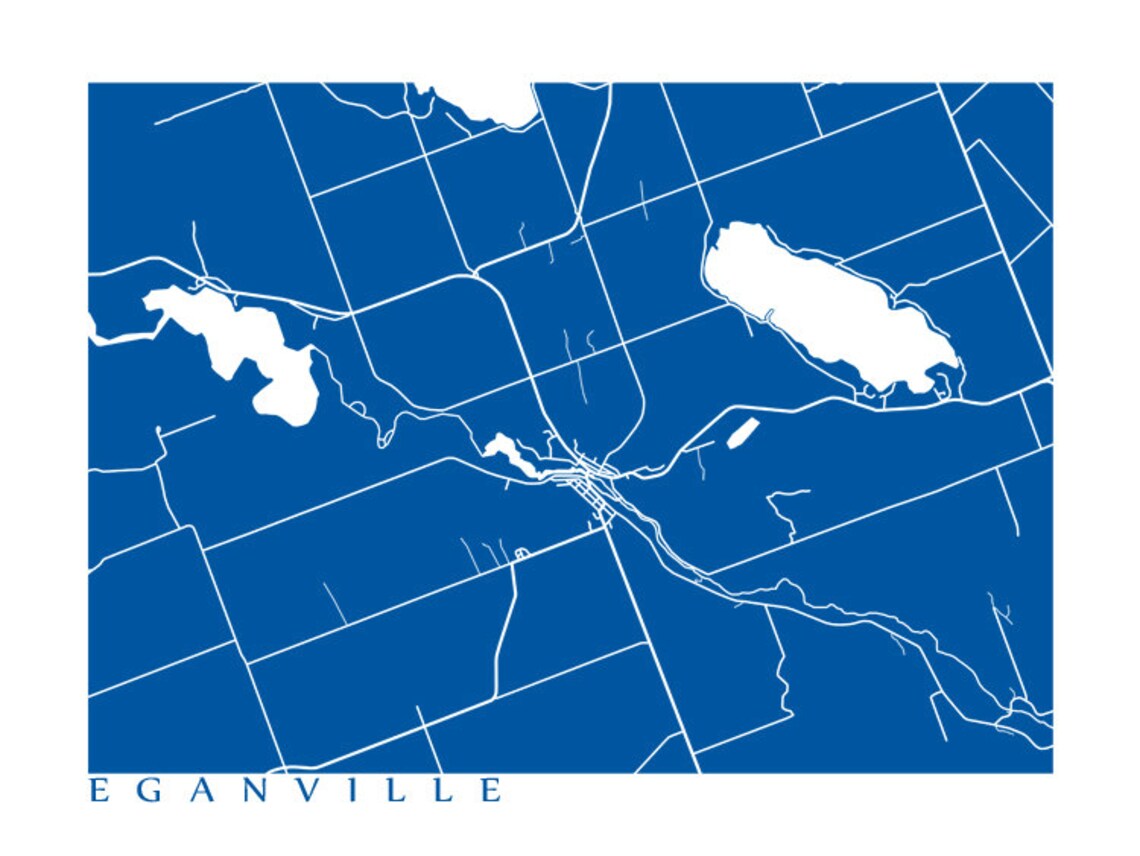 Eganville Map Art Canada Wall Art Ontario Etsy