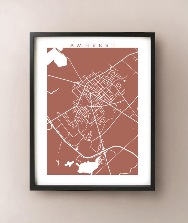 Nova Scotia Map Print Amherst
