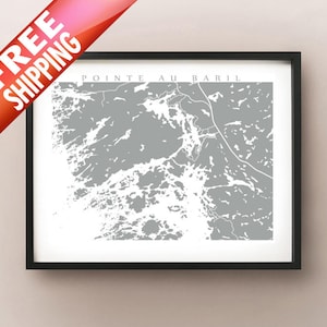 Carte de Pointe au Baril - Ontario Art - Affiche du Canada