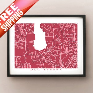Alte Tappan, NJ Karte Kunst - New Jersey Posterdruck