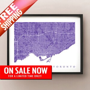 IMPRESSION DE CARTE DE TORONTO - LIVRAISON GRATUITE