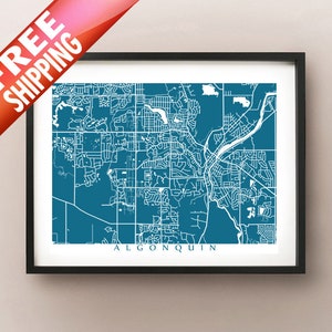 Algonquin, IL City Map Print