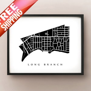 Carte de long branche - Etobicoke, Toronto Neighbourhood Art Print