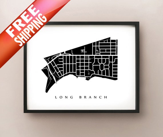 Long Branch Map Etobicoke, Toronto Neighbourhood Art Print -  Canada