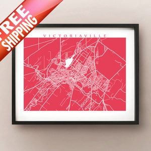 Victoriaville, Quebec Map Print