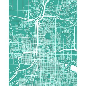 Grand Rapids Map Print - Michigan Poster - Etsy
