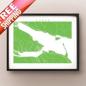 Gaspé, Quebec Map Print