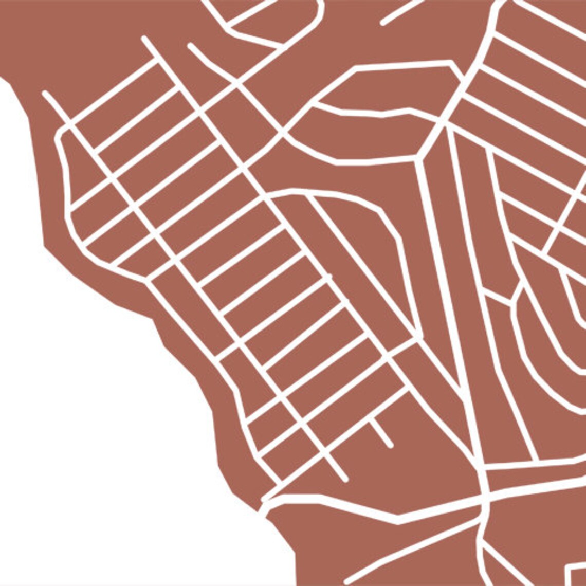 Cambria Map Print California Poster Etsy