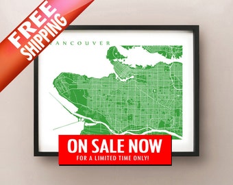 Vancouver Karte Druck