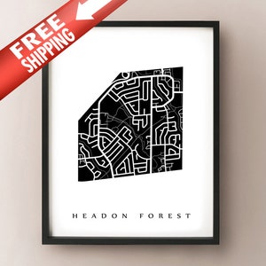 Headon Wald Karte - Burlington, ON Nachbarschaft Kunstdruck