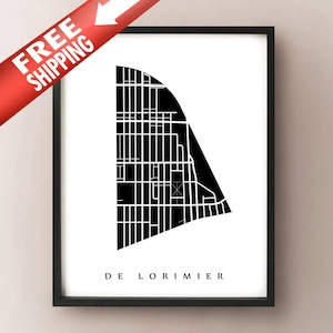 Carte De Lorimier - Impression d'art de quartier de Montréal