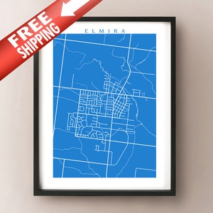 Elmira Karte Druck - Ontario Poster - Kanada Home Decor - kanadische Stadt Karte Kunst - moderne abstrakte Wandkunst - Elmira Ontario