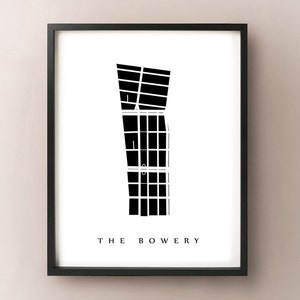 The Bowery Map - Manhattan, NYC Neighborhood Art Print