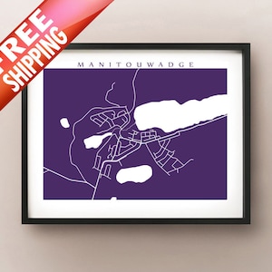 Manitouwadge, Carte du Nord de l’Ontario Imprimer