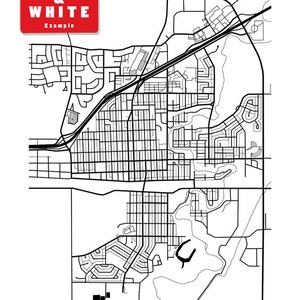 Swift Current Map Print Saskatchewan Poster Etsy
