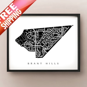 Carte de Brant Hills - Burlington, ON Neighbourhood Art Print