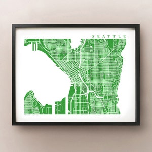 Seattle Map Print - Washington Poster - Etsy