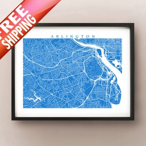 Arlington Map - Virginia Poster - Arlington City Art Print