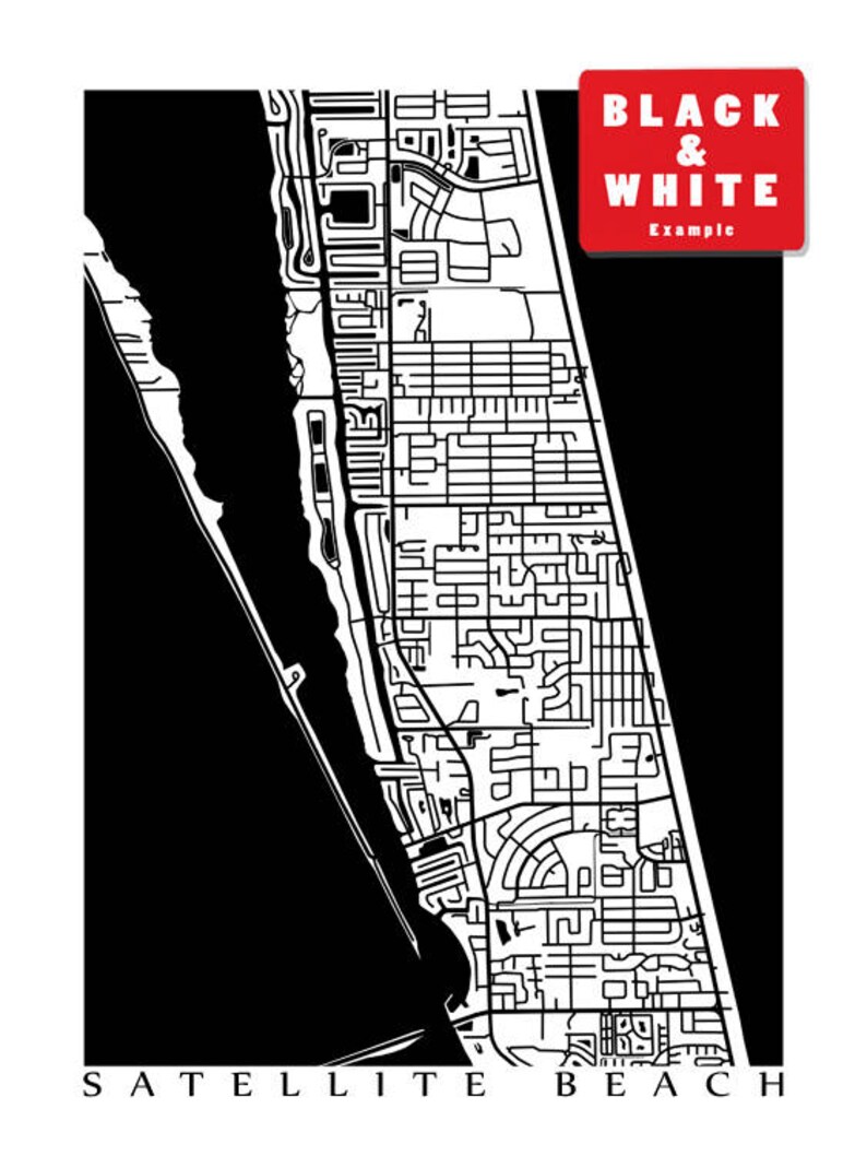 Satellite Beach FL Map Print Indian - Il 794xN.1443949815 28kq 