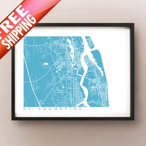 St Augustine Map - Florida Poster