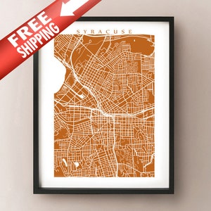 Impresión de mapas de Siracusa - Cartel de Nueva York