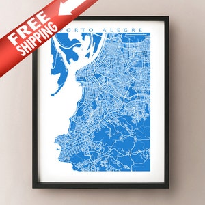 Porto Alegre Map Print - Cartel de Brasil