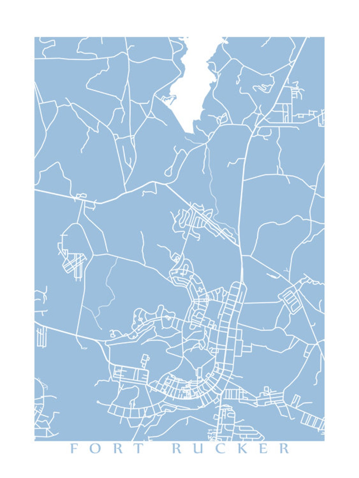 Fort Rucker Map Print Alabama Poster Etsy