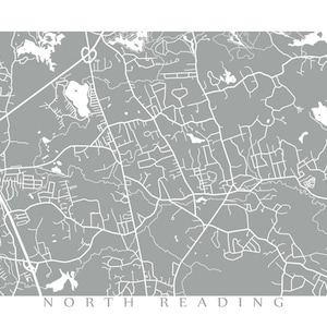 Map print of North Reading, Massachusetts