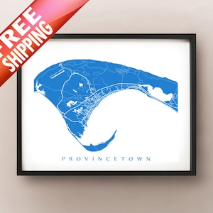 Provincetown, Cape Cod Karte Drucken - kostenloser Versand