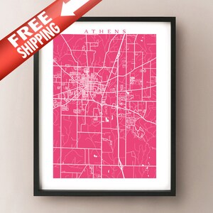 Athènes, AL Carte Imprimer - Alabama Poster