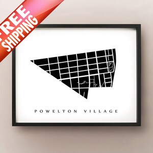 Powelton Village Map - Philadelphia Neighbourhood Art Print