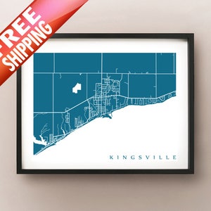Kingsville, ON Map Print - Ontario Poster Art