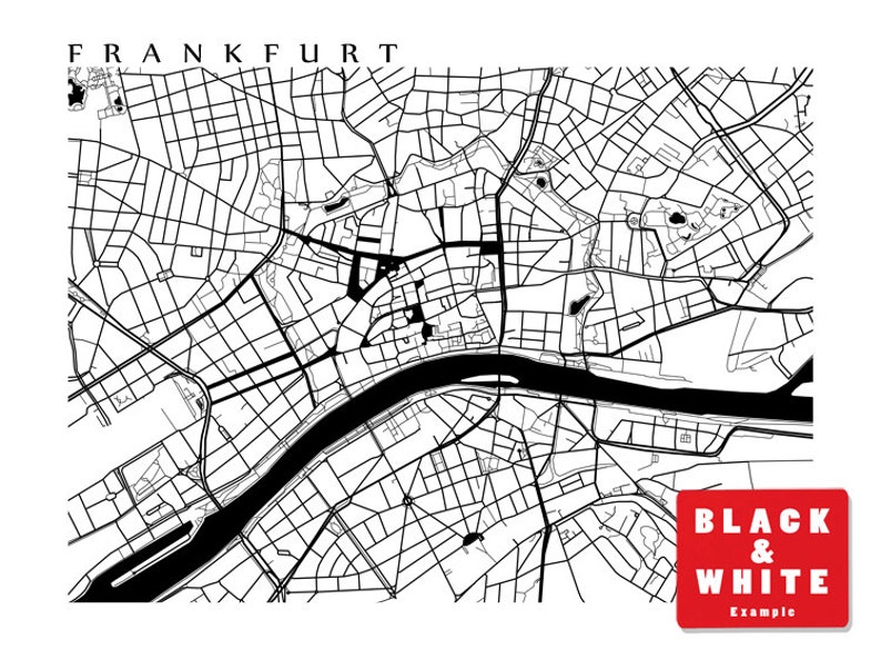 Frankfurt am Main Germany Map Art image 4