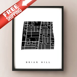 Carte de Briar Hill - Toronto Neighbourhood Art Print