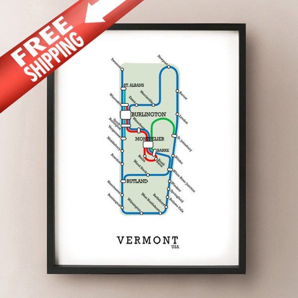 Vermont Metro Subway Map