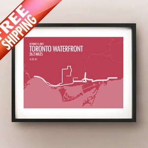 Impresión del maratón frente al mar de Toronto 2023