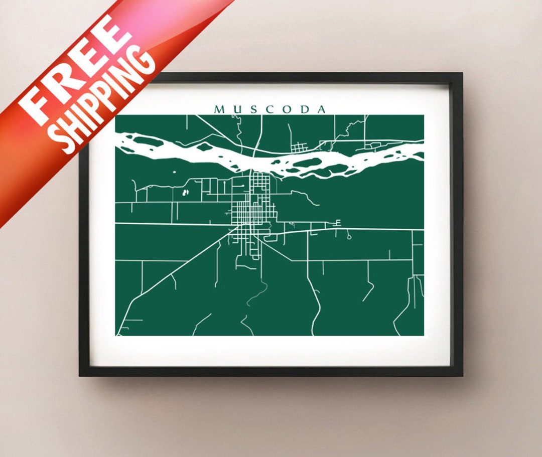 Muscoda, WI Map Print Wisconsin Poster Etsy