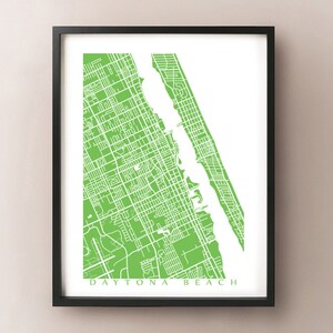 Daytona Beach Kaart Print - Florida Poster