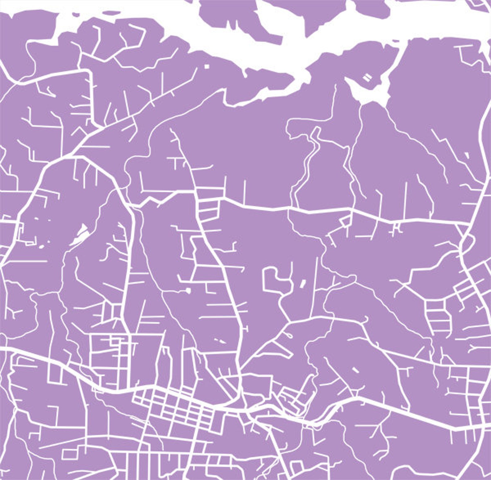 Valdese NC Map Print North Carolina Poster Etsy