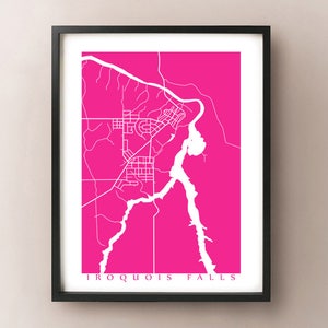 Iroquois Falls, Northern Ontario Map Print image 2