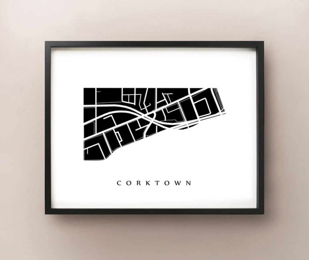 Corktown Map - Toronto Neighbourhood Art Print - Etsy
