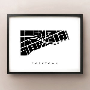 Corktown Map - Toronto Neighbourhood Art Print