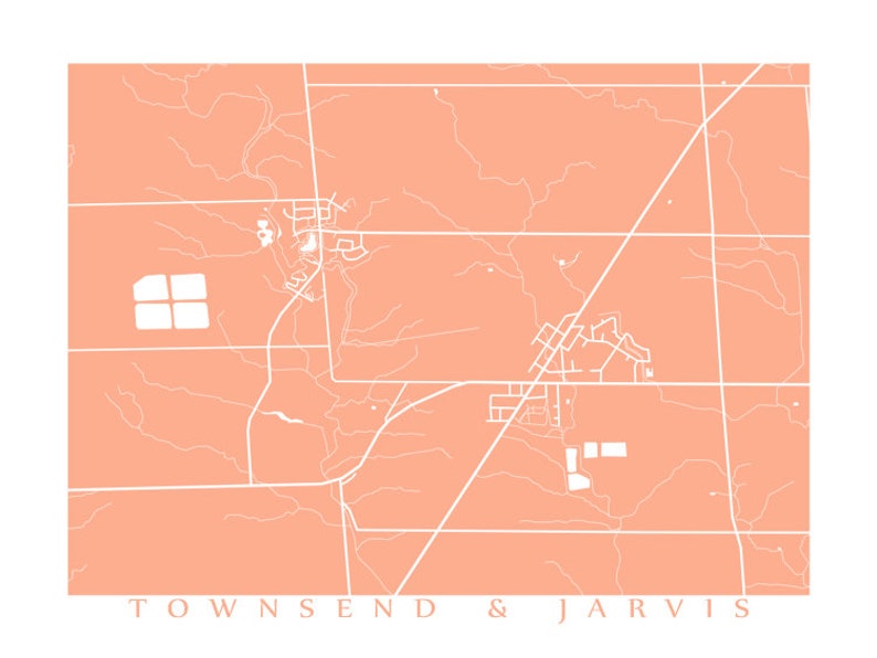 Townsend &amp; Jarvis Haldimand County Ontario Map Print - Etsy