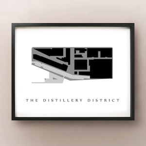 The Distillery District Map - Toronto Neighbourhood Art Print