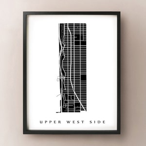 Carte Upper West Side - Manhattan, NYC Neighborhood Art Print