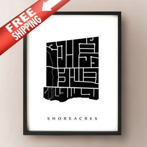 Carte Shoreacres - Burlington, ON Neighbourhood Art Print
