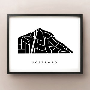 Scarboro Map - Calgary Neighbourhood Art Print