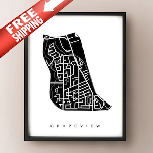 Carte de Grapeview - St. Catharines ON Neighbourhood Art Print