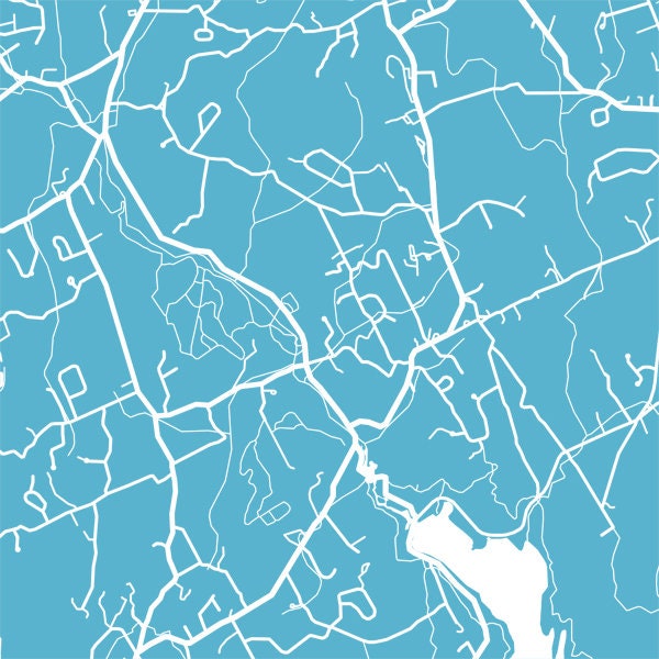 Redding CT Map Print Etsy